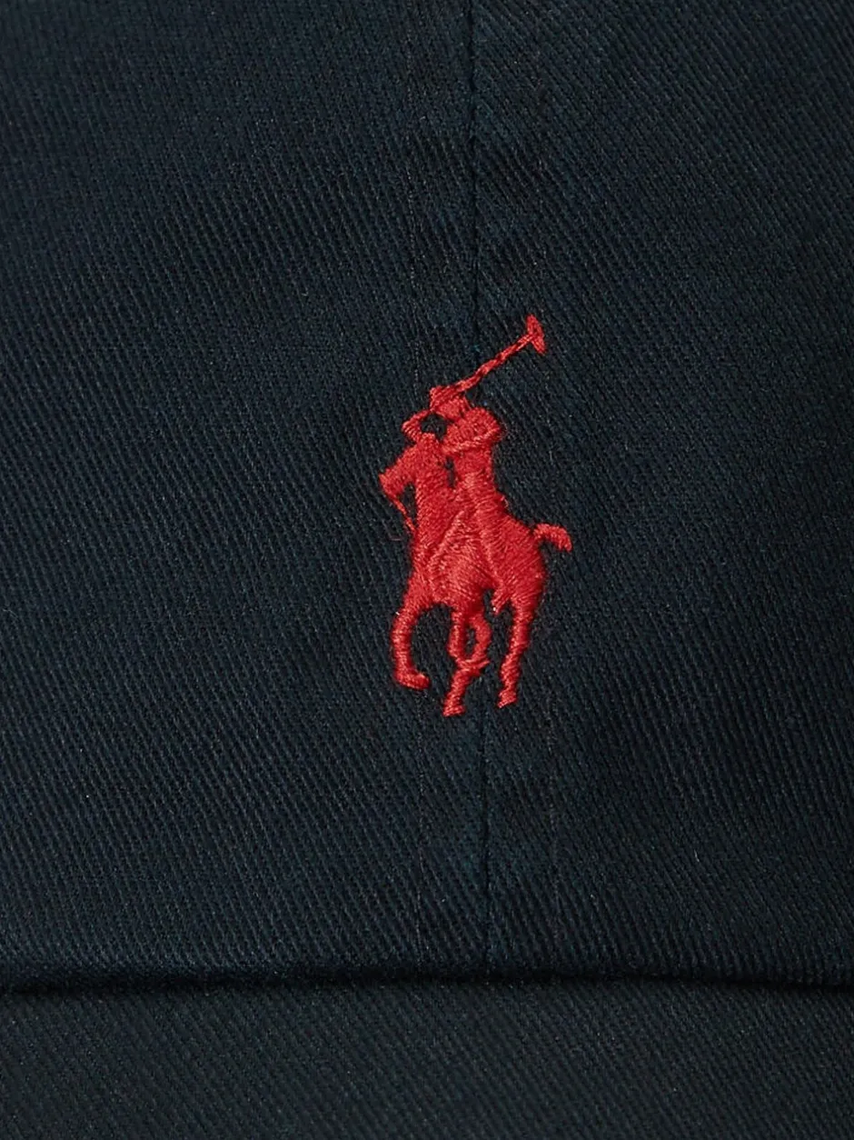 Mutsen, Sjaals En Handschoenen|Polo Ralph Lauren Zwart/rood logo - Classic Cap