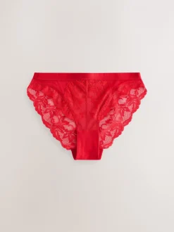 Onderbroeken|Next - 3 Kanten slips Zwart/rood/crème