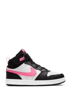 Sneakers|Sneakers*Nike Zwart/roze - - Junior Court Borough halfhoge sneakers