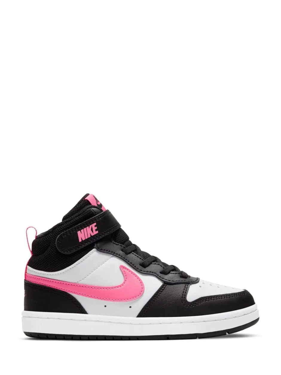 Sneakers|Sneakers*Nike Zwart/roze - - Junior Court Borough halfhoge sneakers
