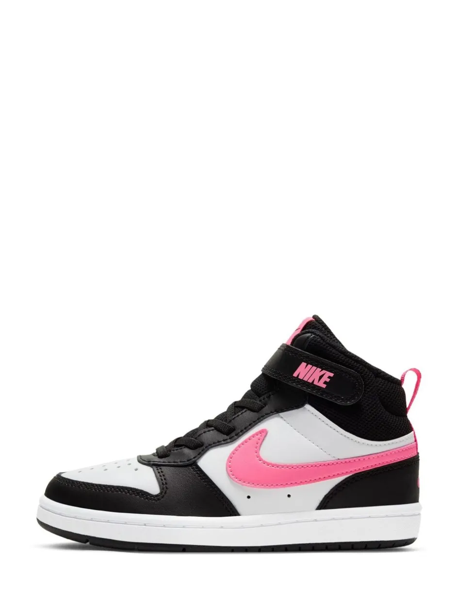 Sneakers|Sneakers*Nike Zwart/roze - - Junior Court Borough halfhoge sneakers