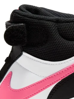 Sneakers|Sneakers*Nike Zwart/roze - - Junior Court Borough halfhoge sneakers