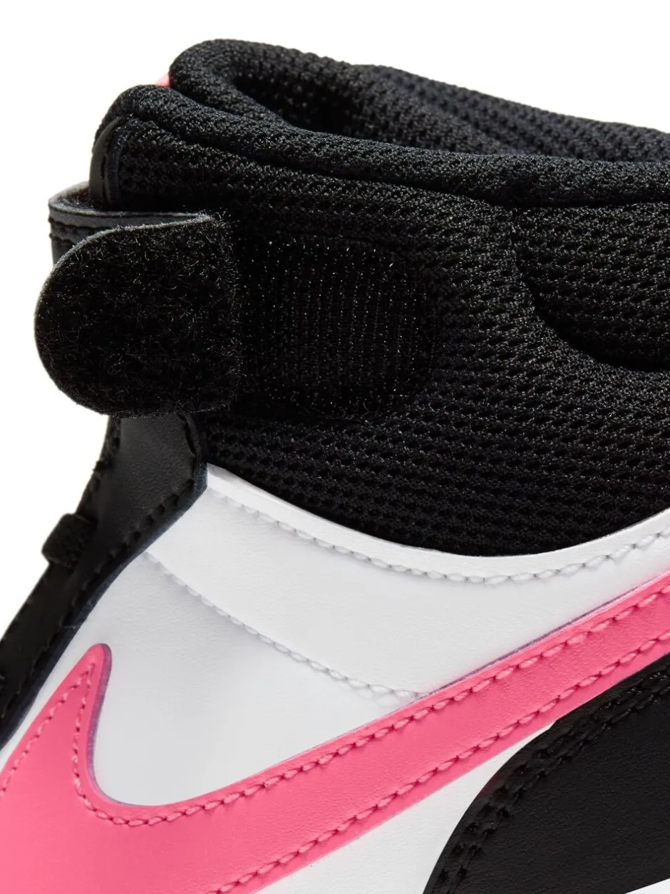 Sneakers|Sneakers*Nike Zwart/roze - - Junior Court Borough halfhoge sneakers