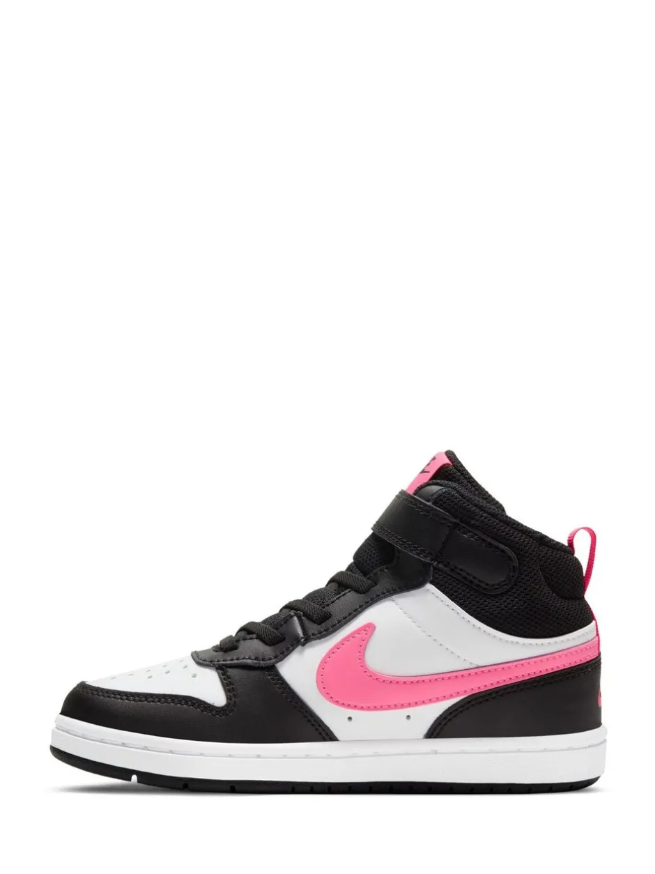 Sneakers|Sneakers*Nike Zwart/roze - - Junior Court Borough halfhoge sneakers