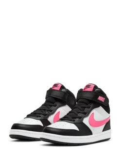 Sneakers|Sneakers*Nike Zwart/roze - - Junior Court Borough halfhoge sneakers