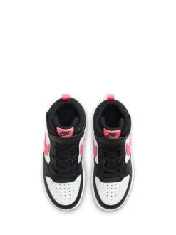 Sneakers|Sneakers*Nike Zwart/roze - - Junior Court Borough halfhoge sneakers