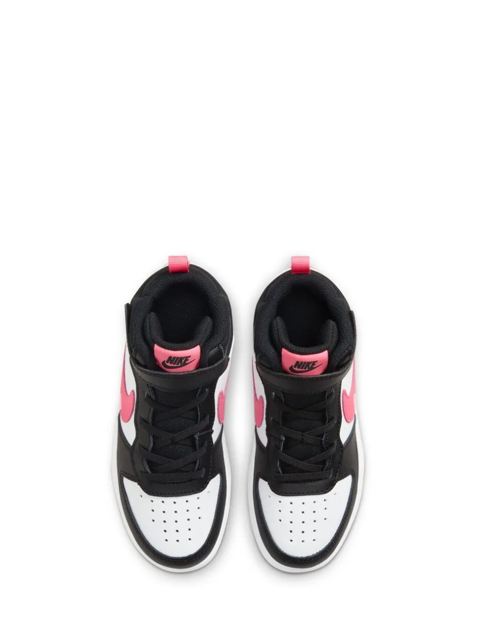 Sneakers|Sneakers*Nike Zwart/roze - - Junior Court Borough halfhoge sneakers