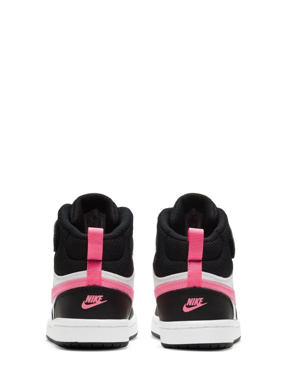 Sneakers|Sneakers*Nike Zwart/roze - - Junior Court Borough halfhoge sneakers