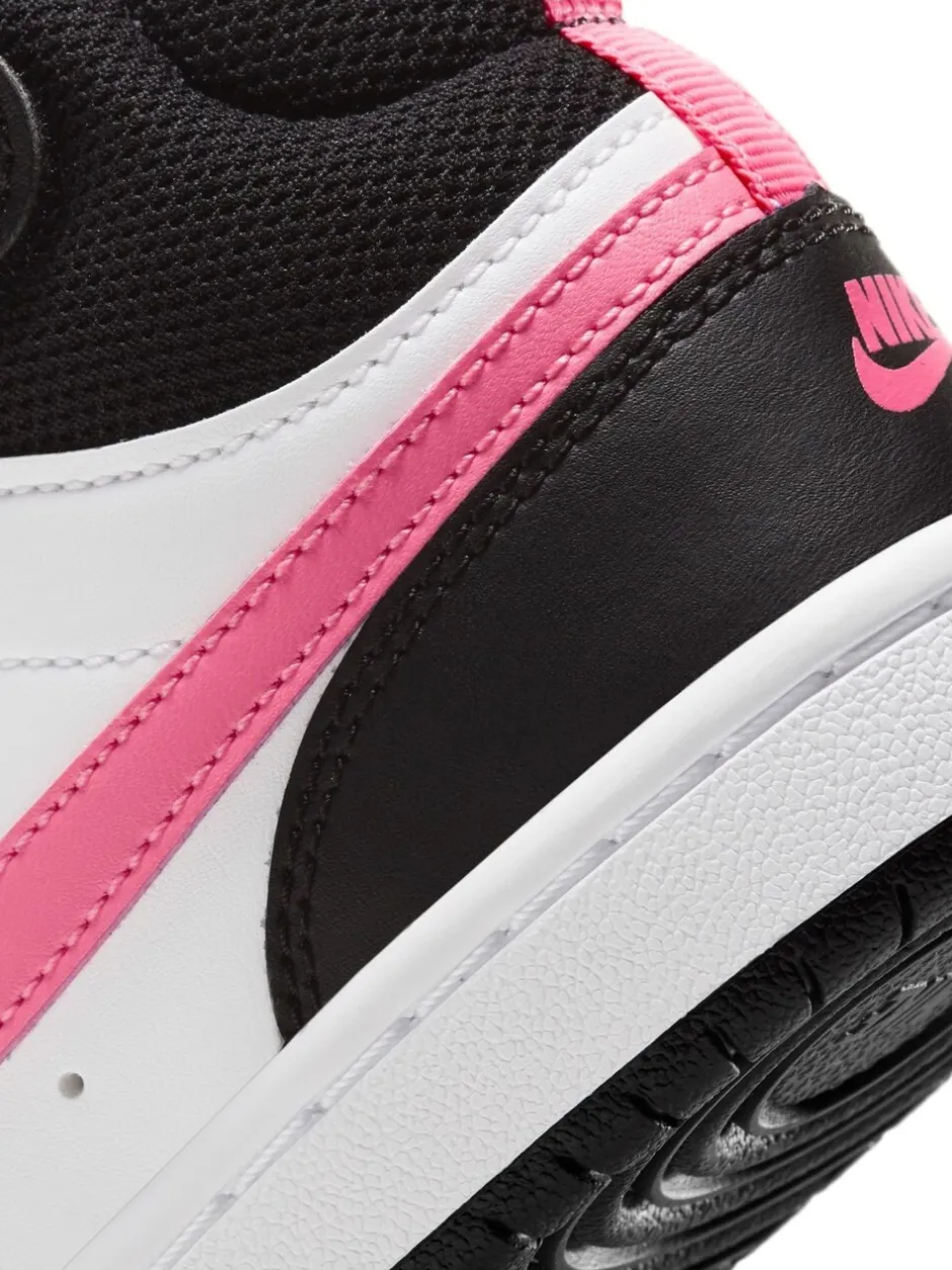 Sneakers|Sneakers*Nike Zwart/roze - - Junior Court Borough halfhoge sneakers