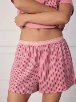 Pyjama's*Next - Korte pyjamaset 2 stuks Zwart/roze streep