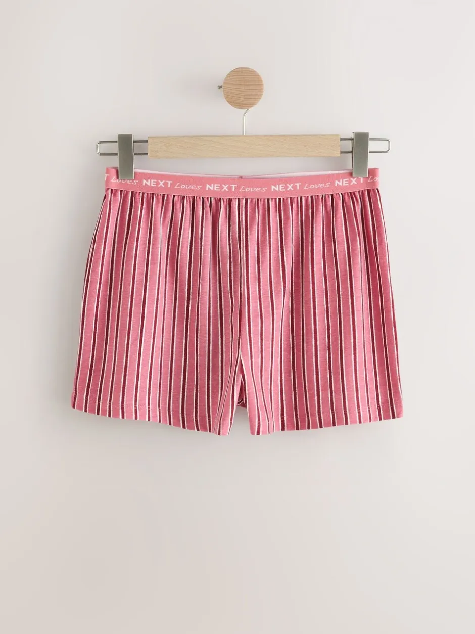 Pyjama's*Next - Korte pyjamaset 2 stuks Zwart/roze streep
