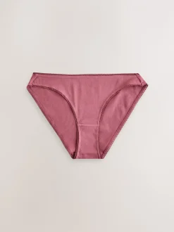 Onderbroeken*Next - Verpakking van 3 geribbelde katoenen slips Zwart/roze/olijfgroen