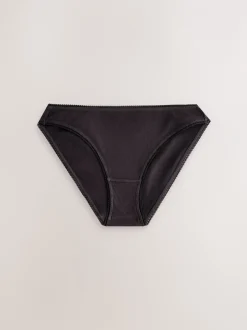 Onderbroeken*Next - Verpakking van 3 geribbelde katoenen slips Zwart/roze/olijfgroen