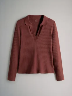 Tops En T-Shirts|The Set - 3 Pack Long Sleeve Ribbed Polo Top Zwart/roze/wit