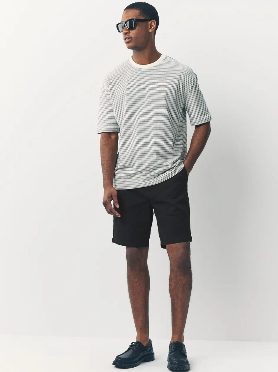 Shorts*Next - Straight fit - Set van 4 chinoshorts met stretch Zwart/vintage Blauw/Wit/Mushroom white