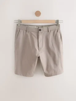 Shorts*Next - Straight fit - Set van 4 chinoshorts met stretch Zwart/vintage Blauw/Wit/Mushroom white