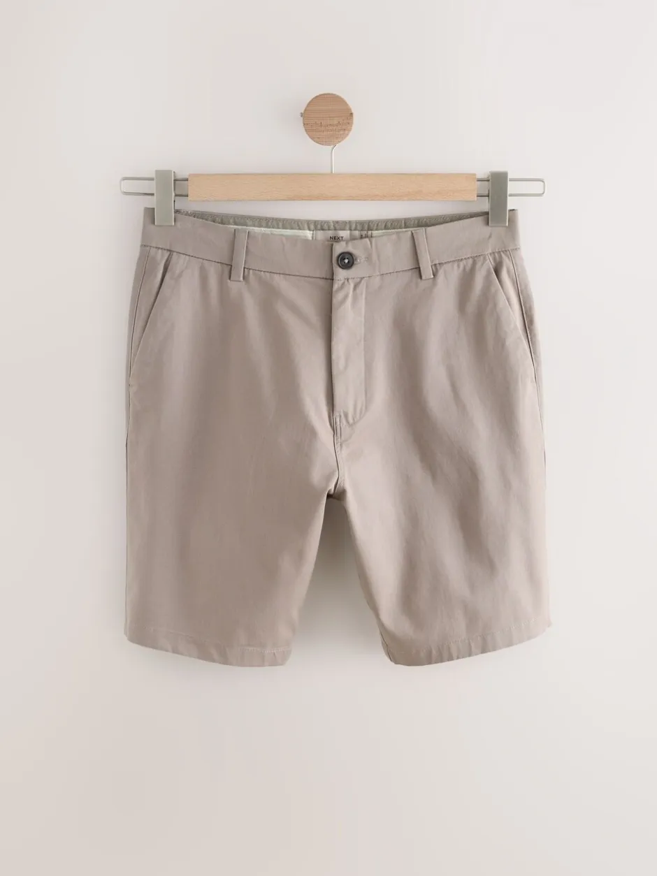 Shorts*Next - Straight fit - Set van 4 chinoshorts met stretch Zwart/vintage Blauw/Wit/Mushroom white