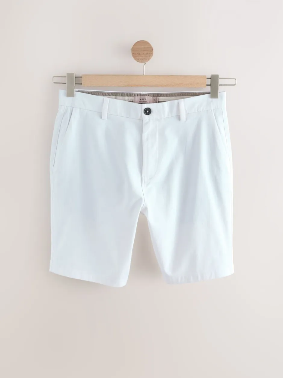 Shorts*Next - Straight fit - Set van 4 chinoshorts met stretch Zwart/vintage Blauw/Wit/Mushroom white