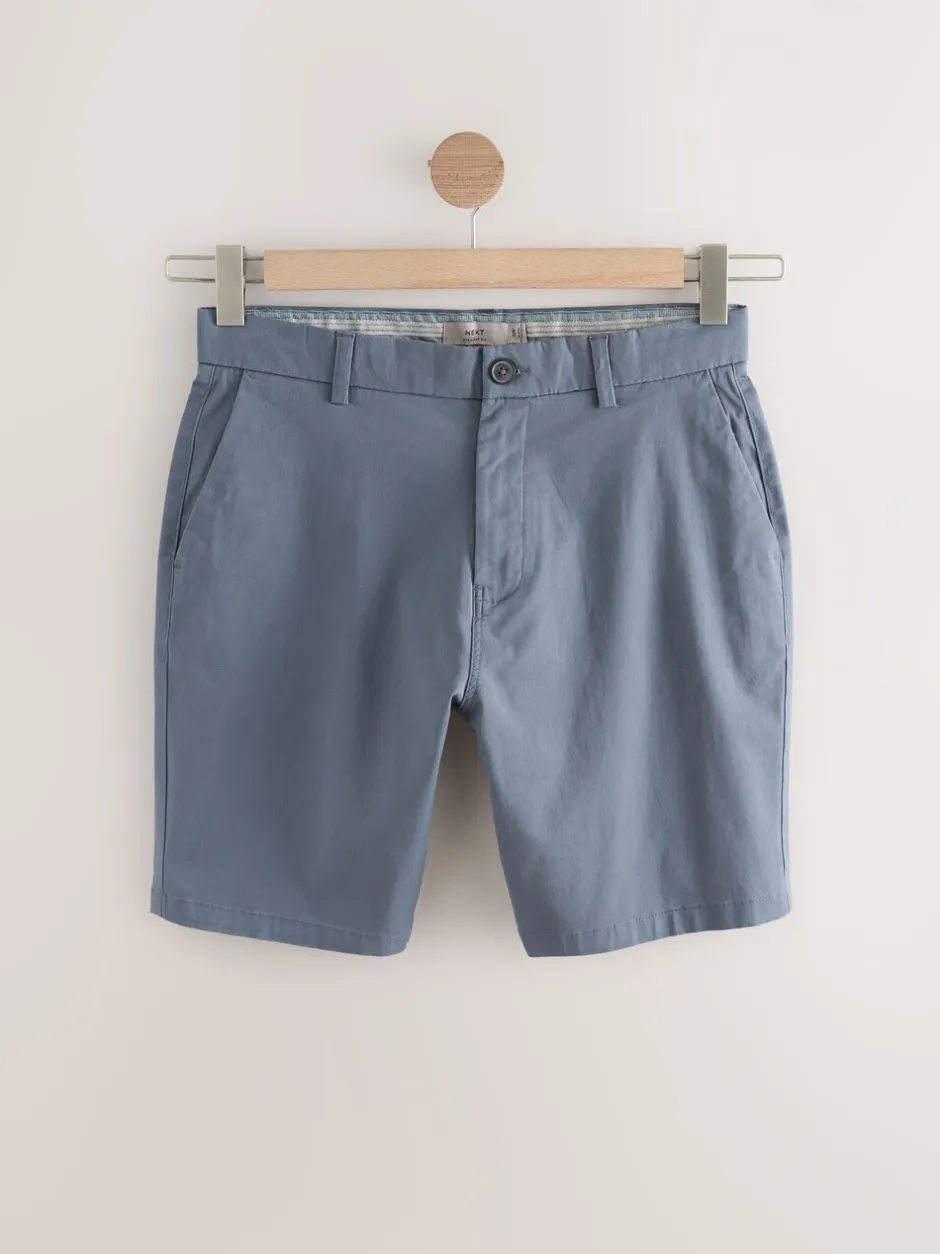 Shorts*Next - Straight fit - Set van 4 chinoshorts met stretch Zwart/vintage Blauw/Wit/Mushroom white