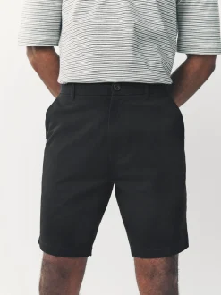 Shorts*Next - Straight fit - Set van 4 chinoshorts met stretch Zwart/vintage Blauw/Wit/Mushroom white