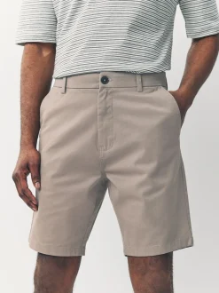 Shorts*Next - Straight fit - Set van 4 chinoshorts met stretch Zwart/vintage Blauw/Wit/Mushroom white