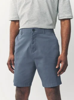 Shorts*Next - Straight fit - Set van 4 chinoshorts met stretch Zwart/vintage Blauw/Wit/Mushroom white