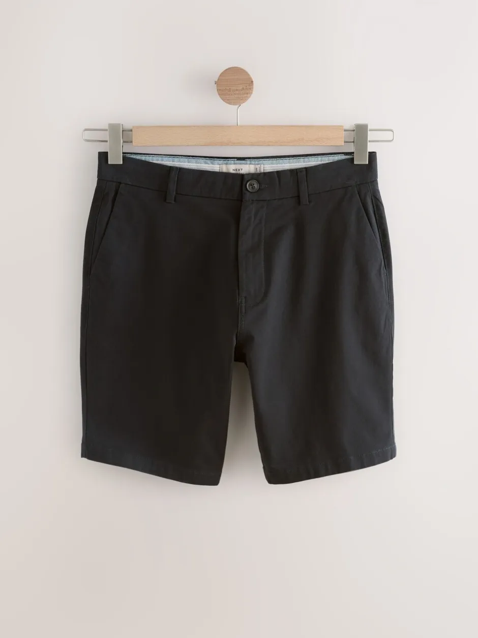 Shorts*Next - Straight fit - Set van 4 chinoshorts met stretch Zwart/vintage Blauw/Wit/Mushroom white