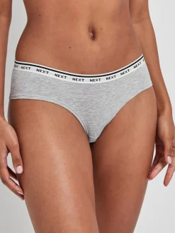 Onderbroeken*Next - 7 Katoenen slipjes met logotailleband Zwart/wit