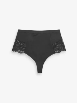 Shapewear|Next Zwart/wit - 2 Vormgevende katoenen slipjes met buikcorrectie