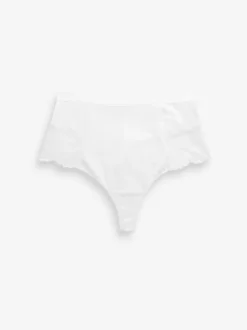 Shapewear|Next Zwart/wit - 2 Vormgevende katoenen slipjes met buikcorrectie