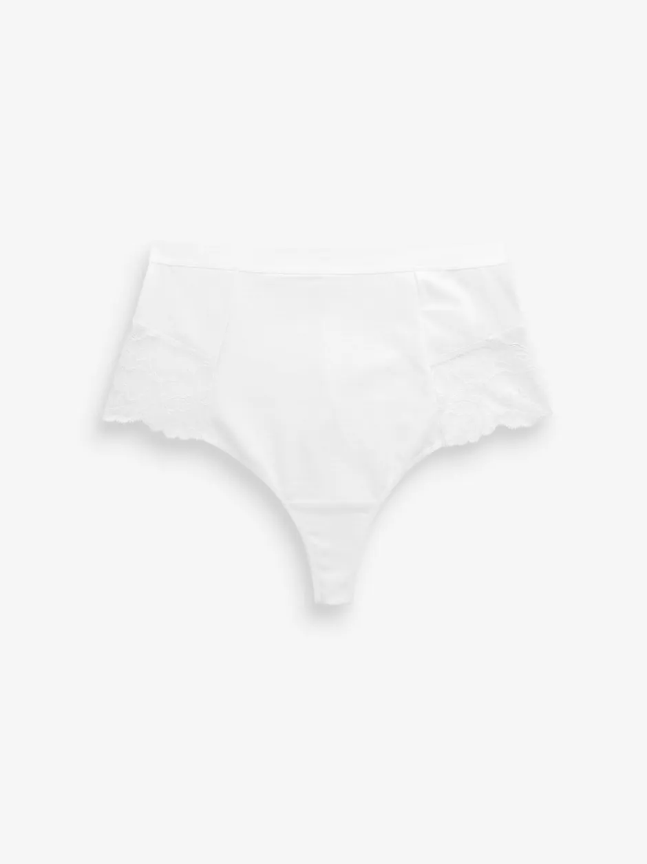 Shapewear|Next Zwart/wit - 2 Vormgevende katoenen slipjes met buikcorrectie