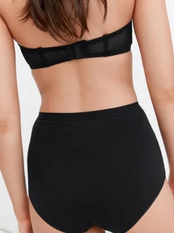 Shapewear*Next Zwart/wit - 2 Vormgevende katoenen slipjes met buikcorrectie en hoge taille