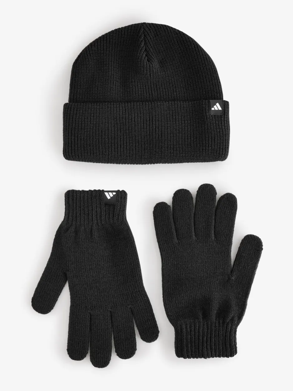 Mutsen, Sjaals En Handschoenen*adidas - set met handschoenen en beanie Zwart/wit