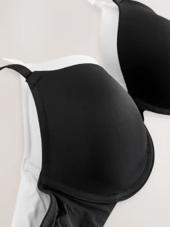Beha's|Next Zwart/wit - A-E Afvlakkende Ultimate Comfort Beha's 2 Verpakking