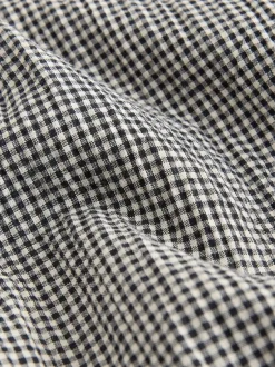 Rokken*Next - Drop Waist Gingham Maxi Skirt Zwart/wit