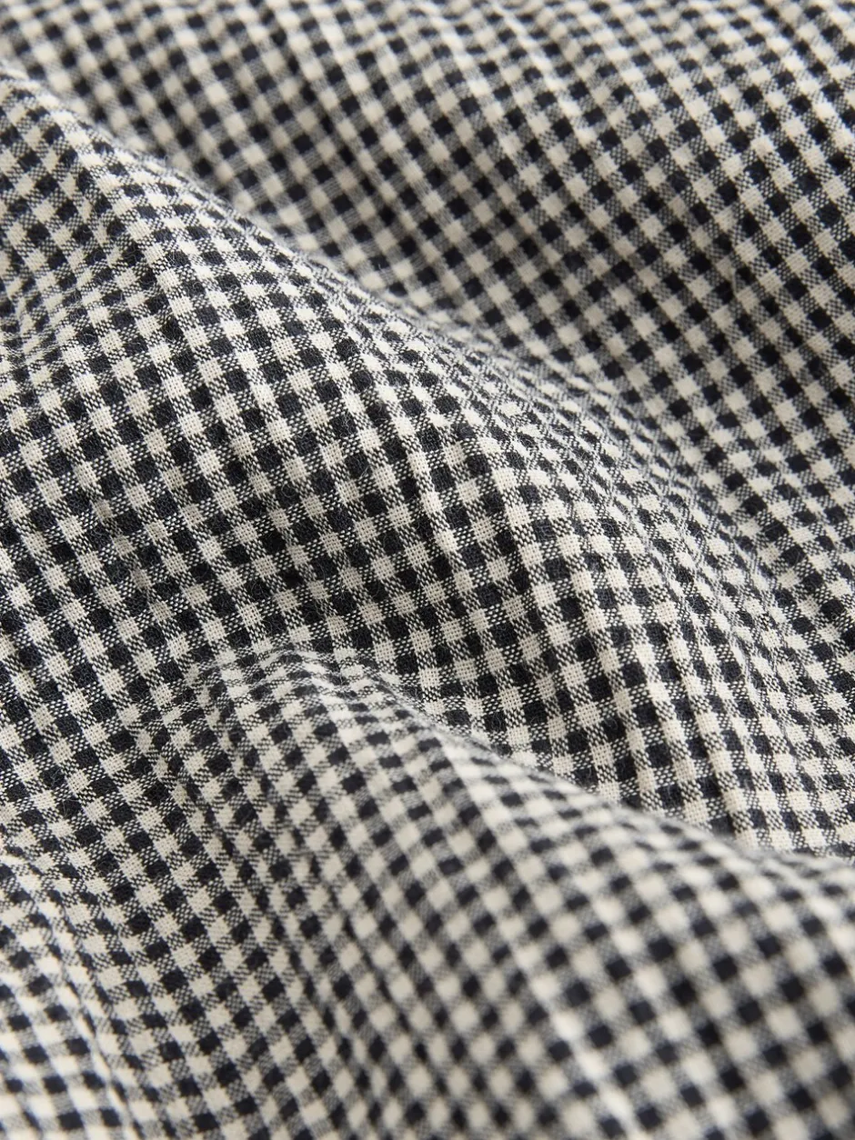 Rokken*Next - Drop Waist Gingham Maxi Skirt Zwart/wit