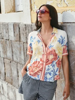 Shorts*Next Zwart/wit - Gingham shorts met elastische taille