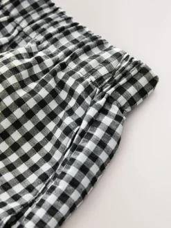 Shorts*Next Zwart/wit - Gingham shorts met elastische taille