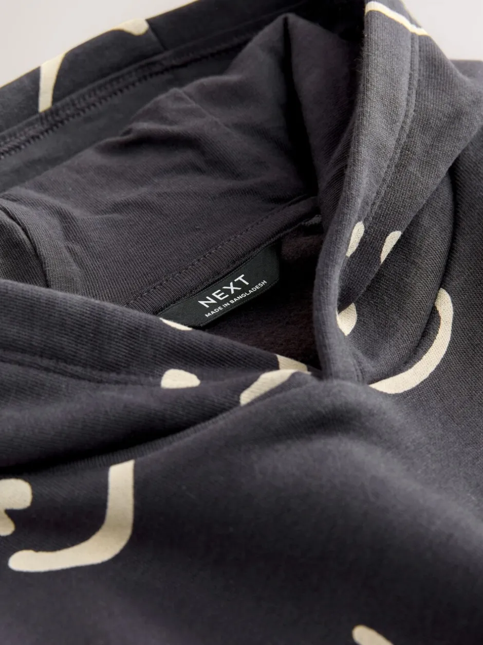 Sweaters En Hoody´S*Next Zwart/wit - Hoodie met lange mouwen en print (3mnd-7jr)