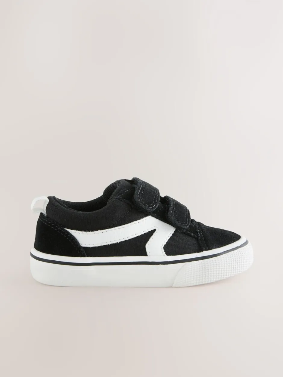 Sneakers|Next - Klittenbandsluiting Skate Trainers Zwart/wit