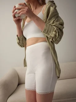 Shapewear|Next Zwart/wit - Menopause Friendly Cooling Thigh Smoothing Shorts 2 Pack
