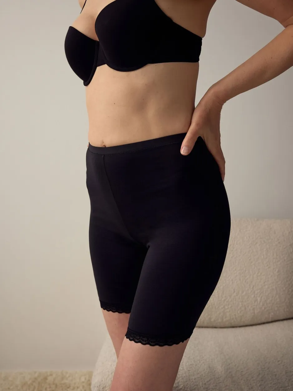 Shapewear|Next Zwart/wit - Menopause Friendly Cooling Thigh Smoothing Shorts 2 Pack