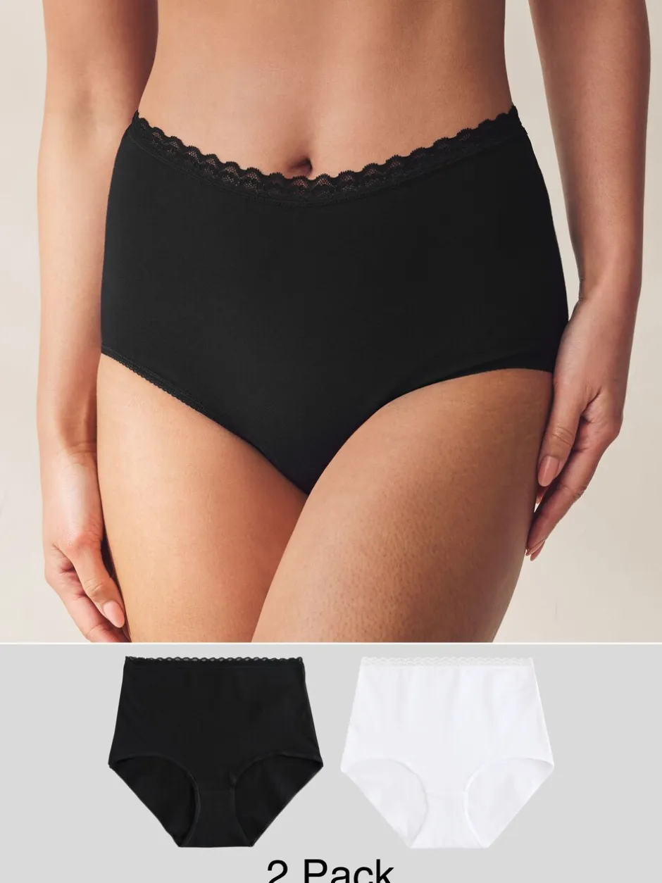 Onderbroeken*Next Zwart/wit - Menopause Friendly Cooling Knickers 2 Pack
