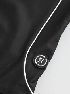 Badkleding|Next - Racerback Swimsuit (3-16yrs) Zwart/wit