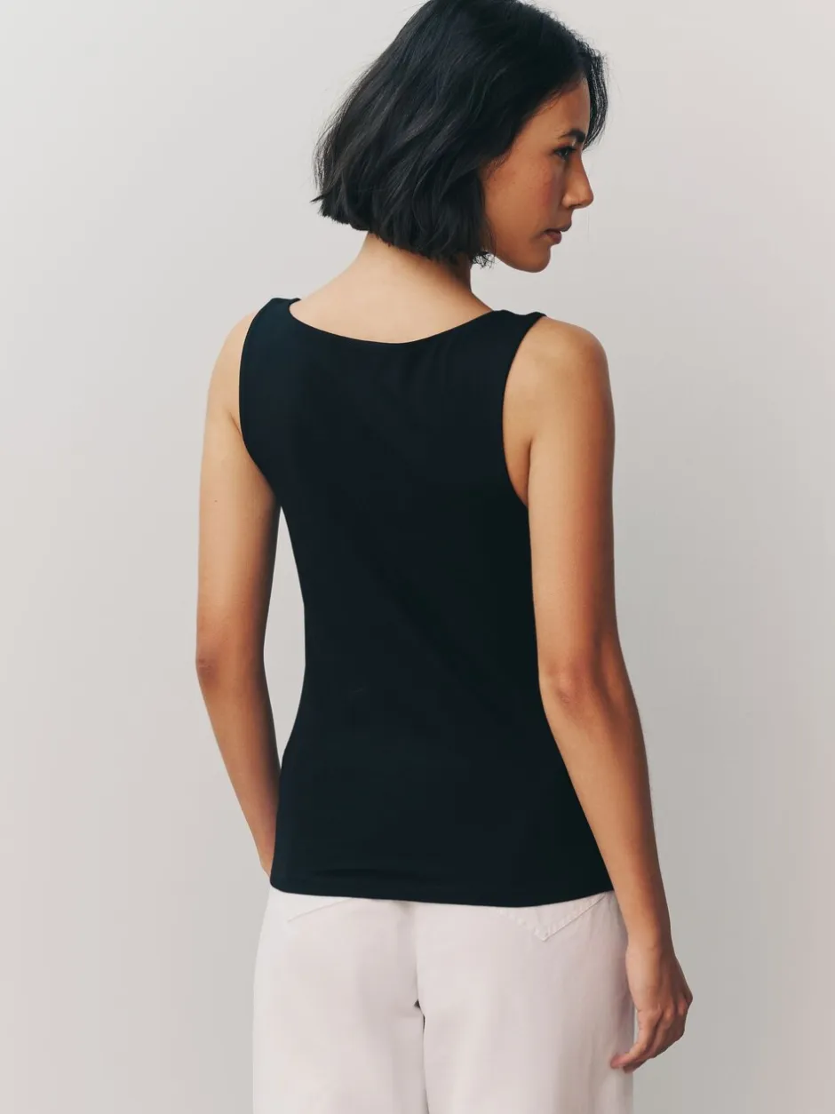 Tops En T-Shirts*Next Zwart/wit - Set van 2 hemdjes met vierkante hals