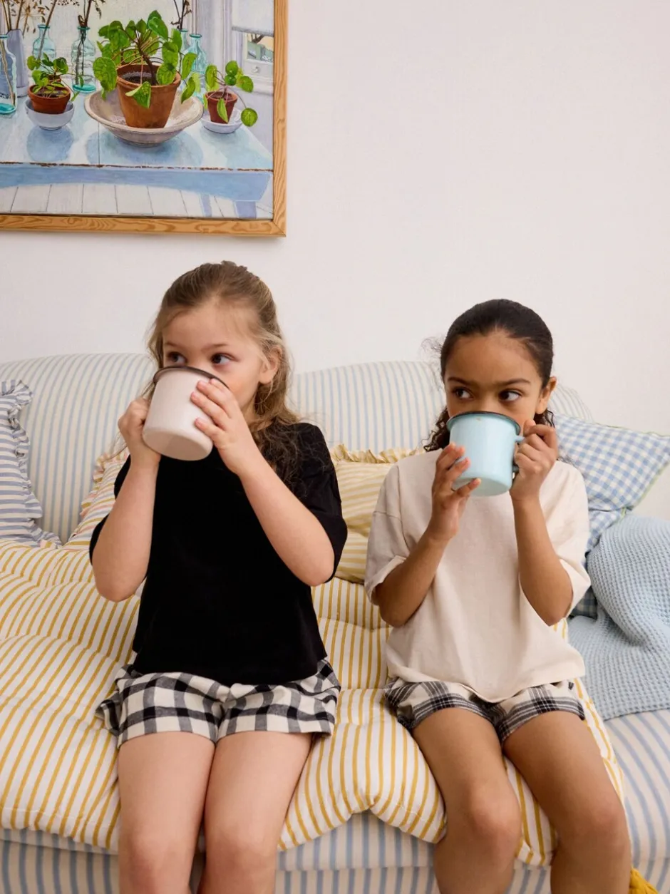 Nachtkleding En Pyjama's|Pyjama's|Next - Set van 2 pyjama's met geweven broek (3-16jr) Zwart/wit