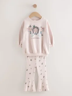 Tops*Next Zwart/wit - Set van 2 tops en flared leggings (3mnd-7jr)