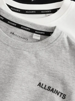 T-Shirts|Tops*smALLSAINTS Zwart/wit - Boys Logo Crew Relaxed T-Shirts 3 Pack