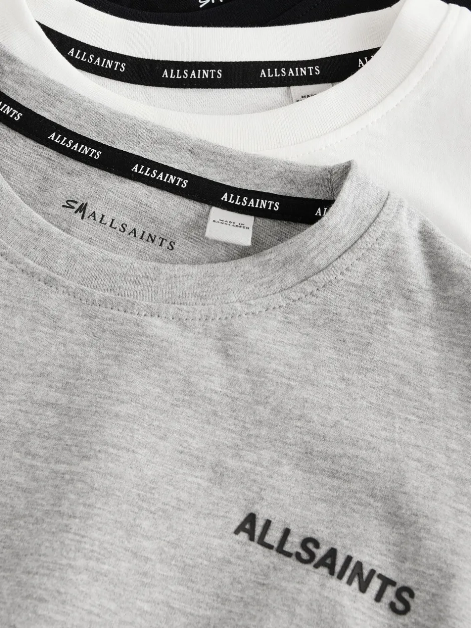 T-Shirts|Tops*smALLSAINTS Zwart/wit - Boys Logo Crew Relaxed T-Shirts 3 Pack
