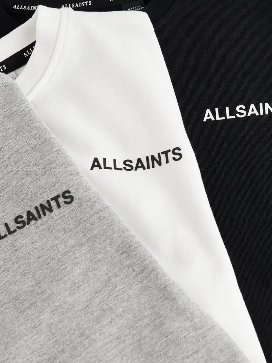 T-Shirts|Tops*smALLSAINTS Zwart/wit - Boys Logo Crew Relaxed T-Shirts 3 Pack